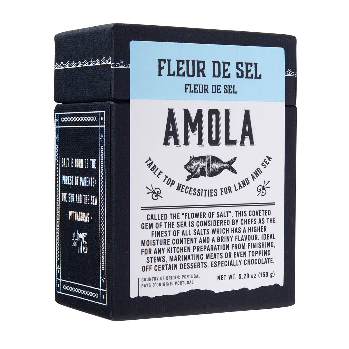 Amola Salts, Salt Fleur De Sel 150g/5oz