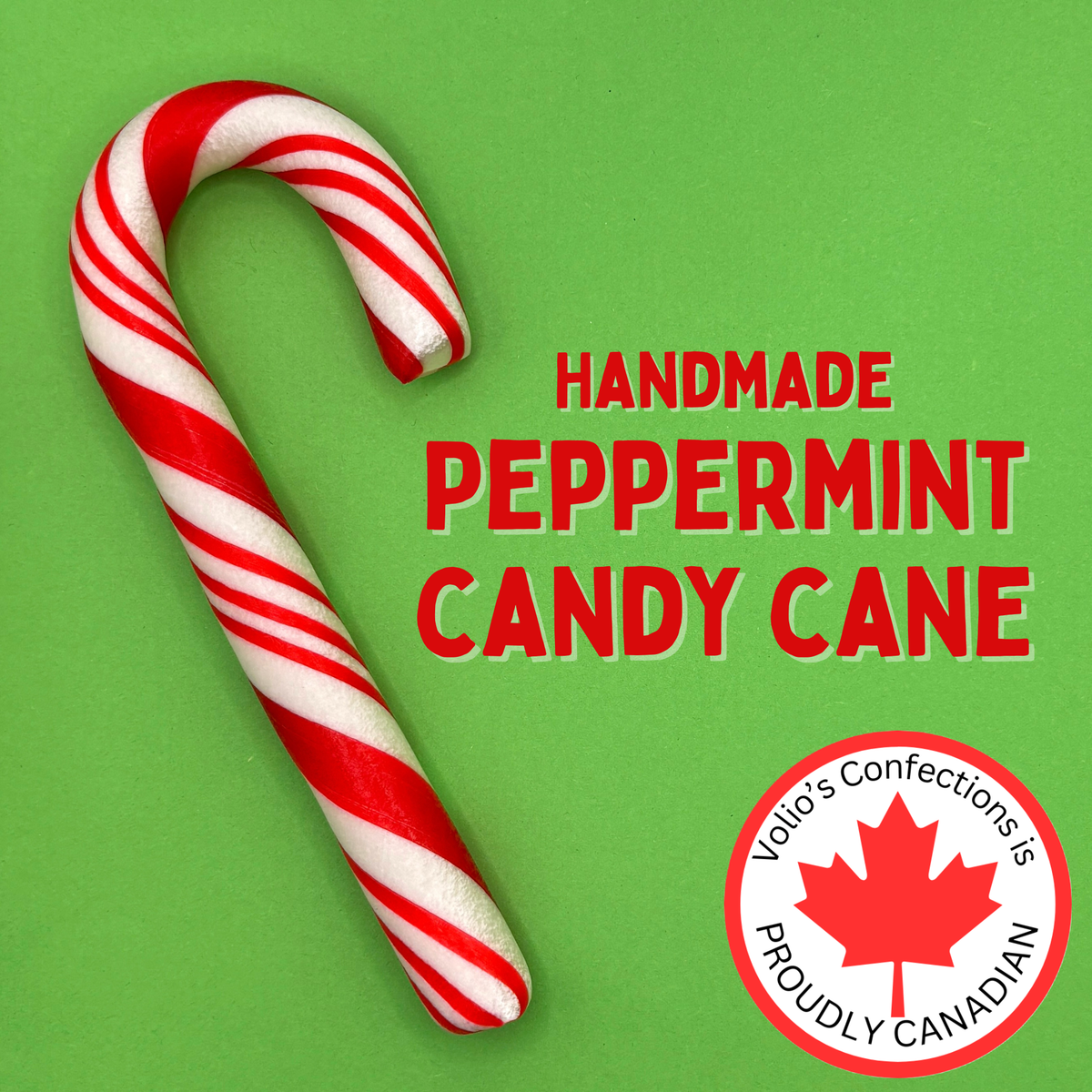 Peppermint Jumbo Handmade Candy Cane