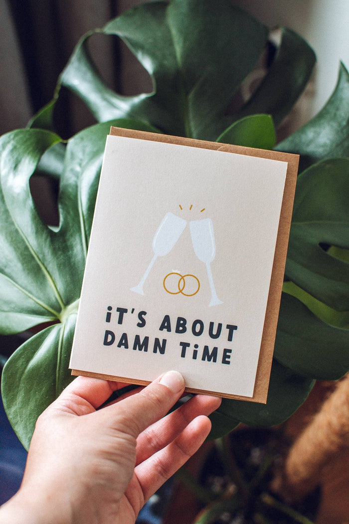 About Damn Time Wedding Card