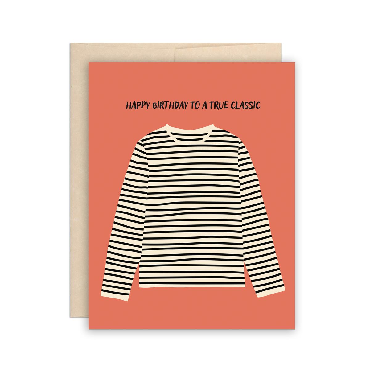 Iconic Classic Striped T-shirt Birthday Card