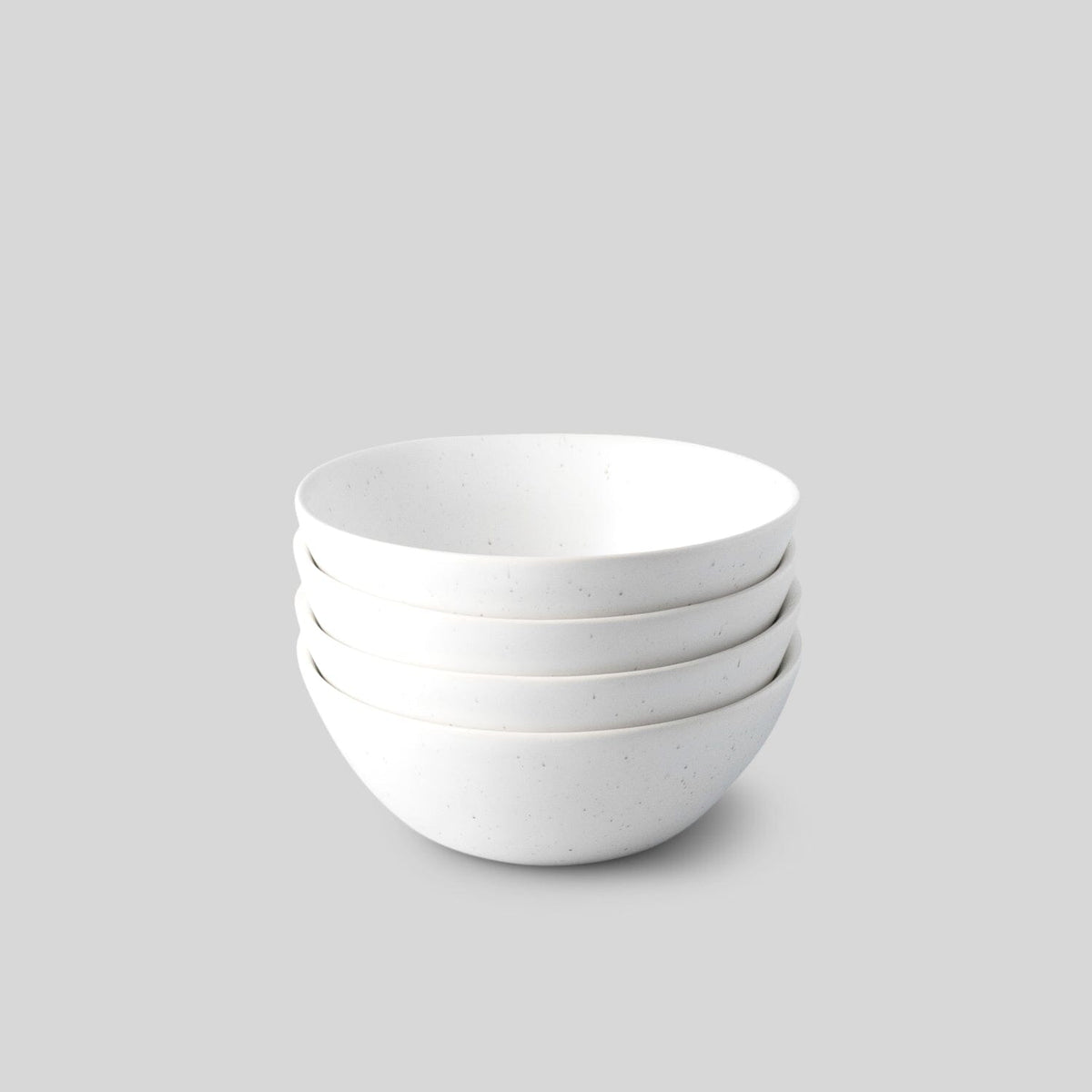 The Breakfast Bowls: Speckled White - Set of 4
