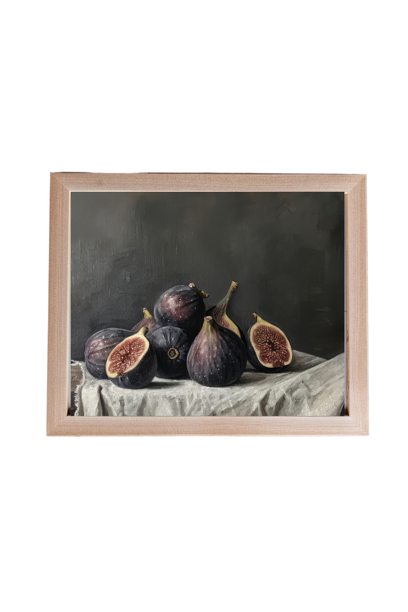 Seasonal Fig Pine Framed  Vintage Art