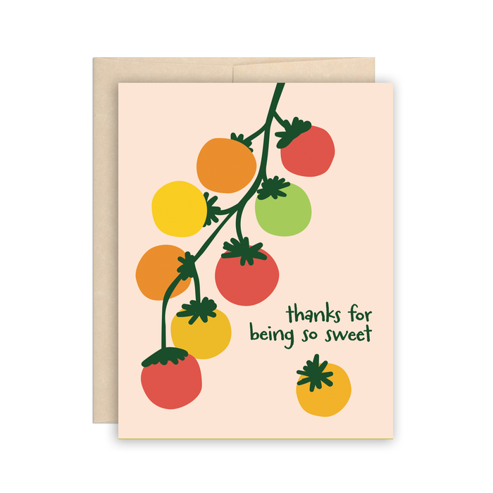 Cherry Tomato Sweet Thanks Greeting Card