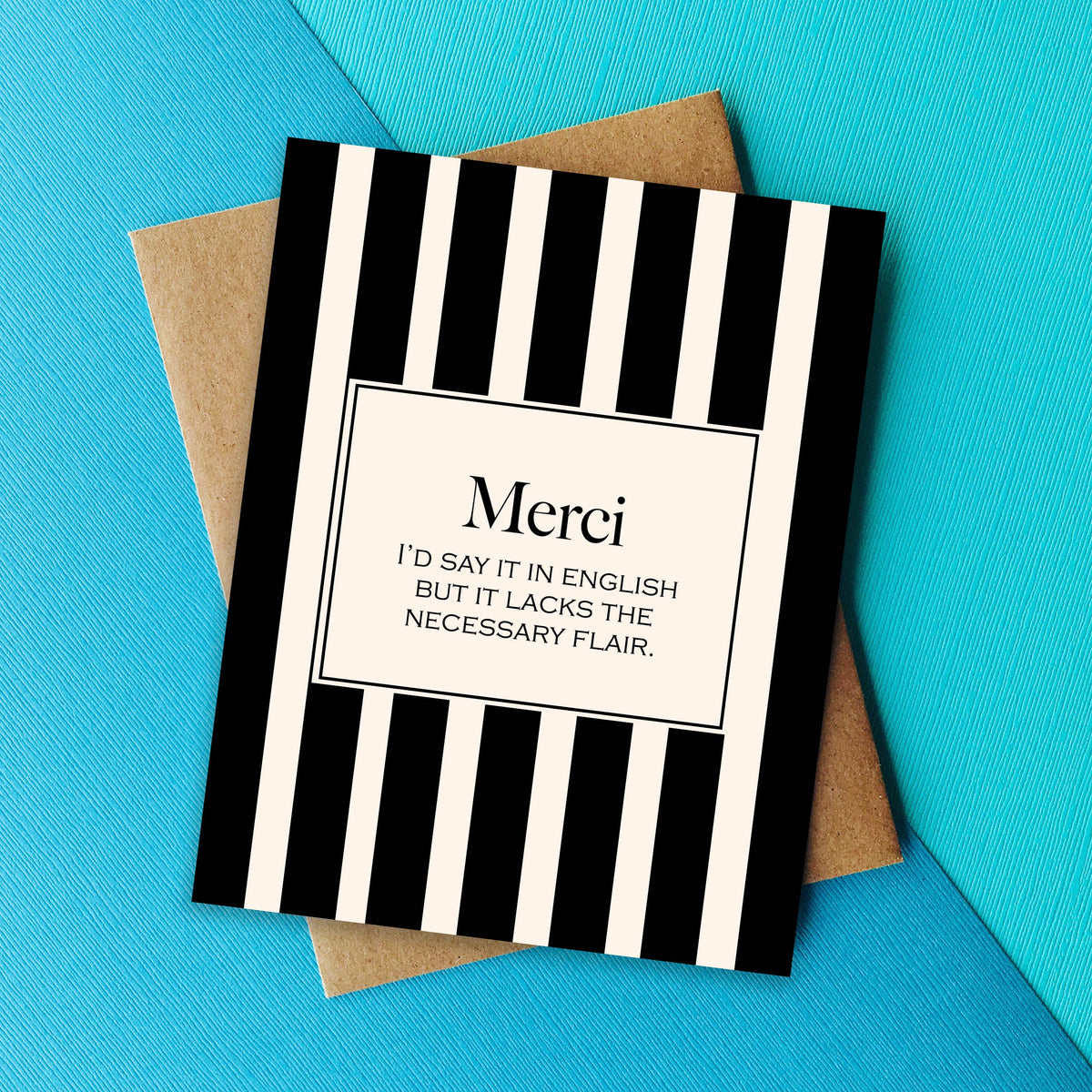 Merci Card French Inspired Thank You Card