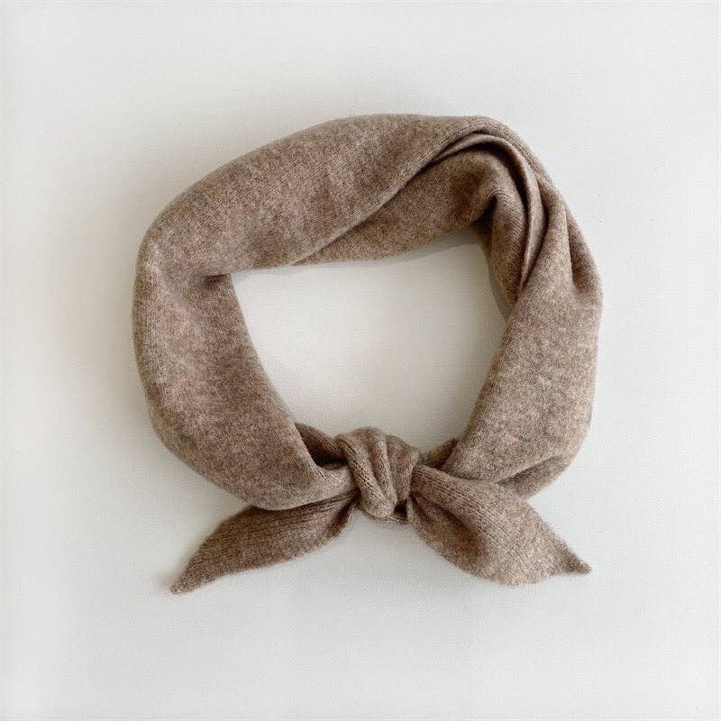 Fuzzy Wool Cravat Scarf: Mushroom