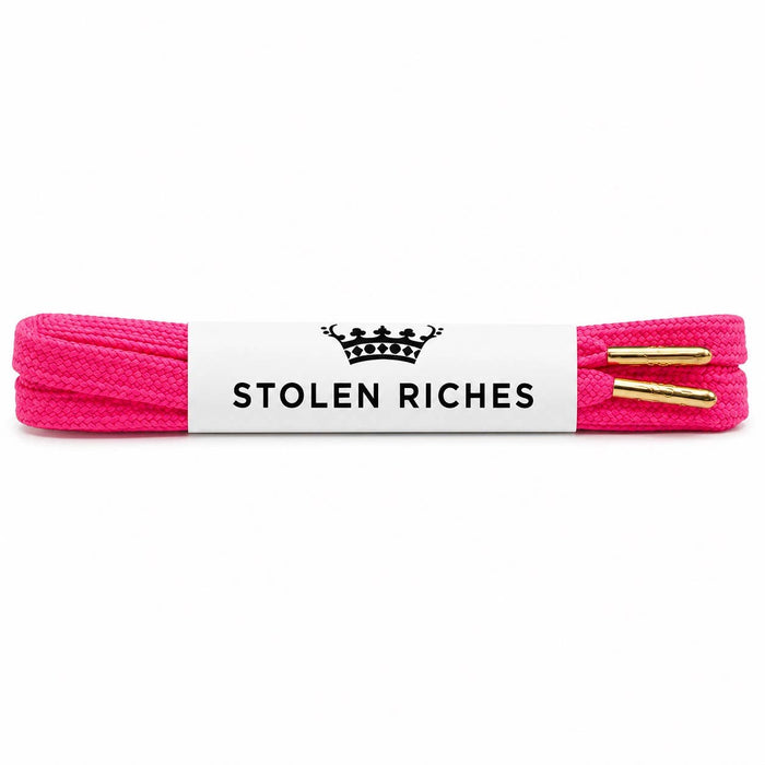 Neon Pink Sneaker Laces - Poona Pink