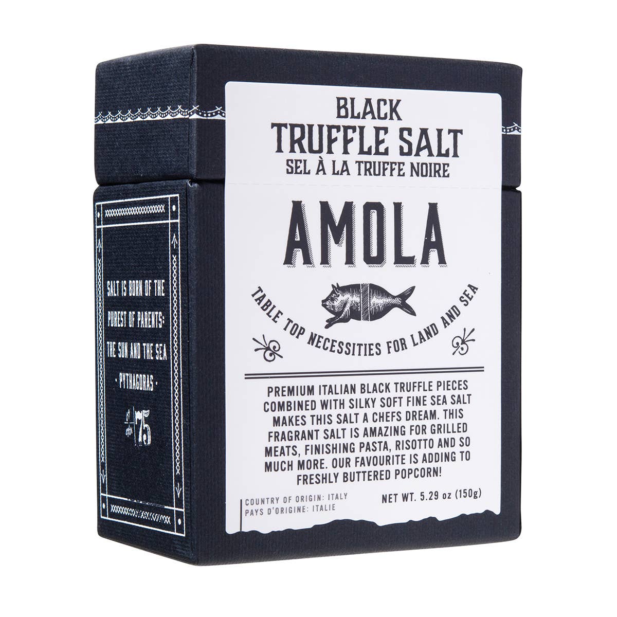 Amola Salts, Salt Black Truffle 100g/3.5oz