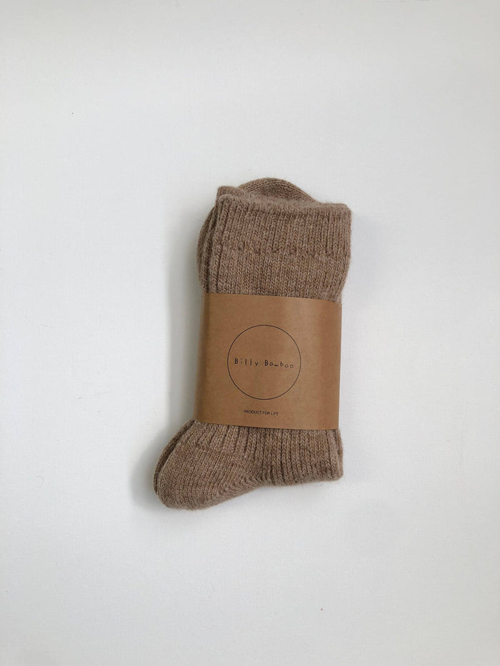 ICELAND WOOL SOCKS - Mushroom
