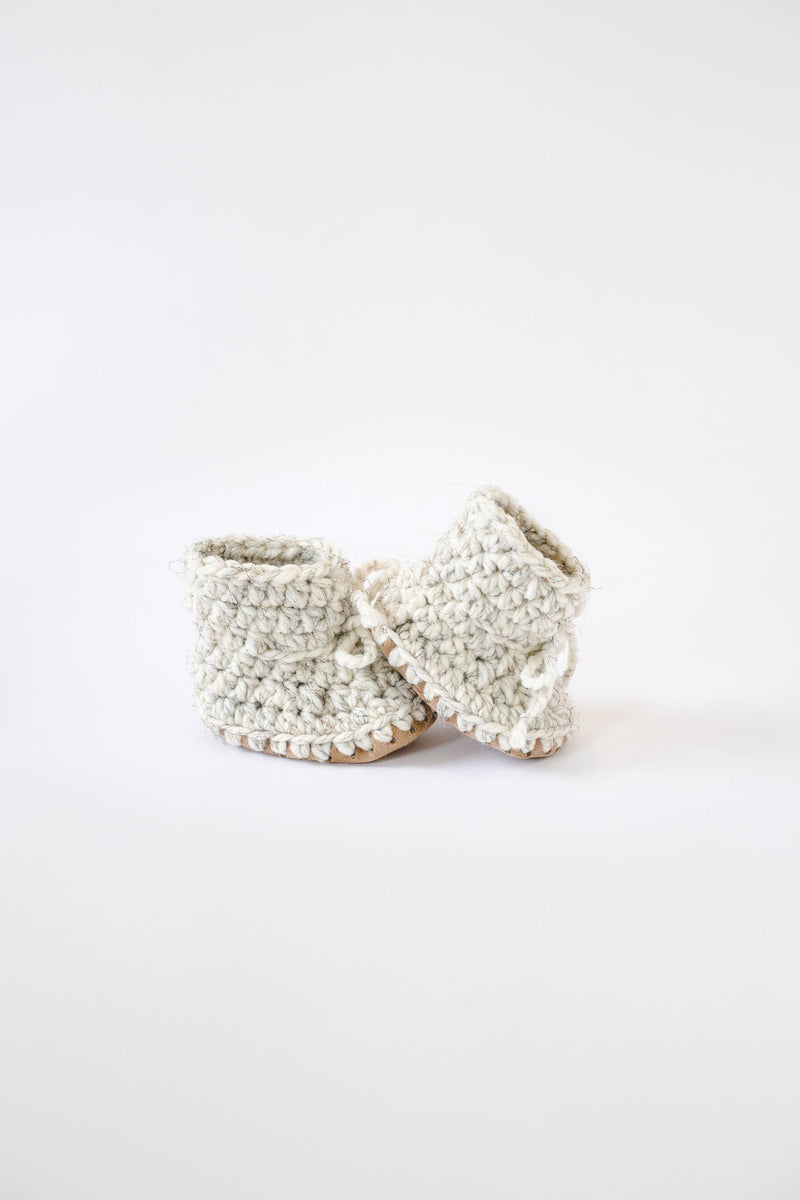 Birch wool booties: 3/4 (6-12 Months)
