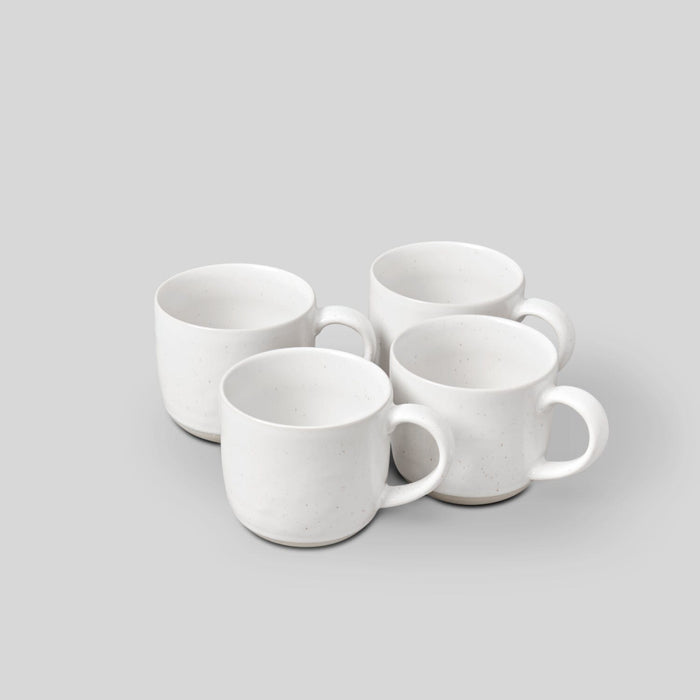 The Mugs: Speckled White - Set of 4