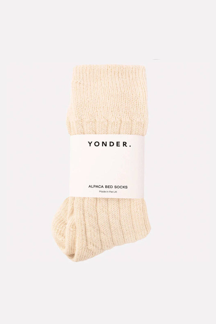 Alpaca Bed Socks | Cream: 8-11