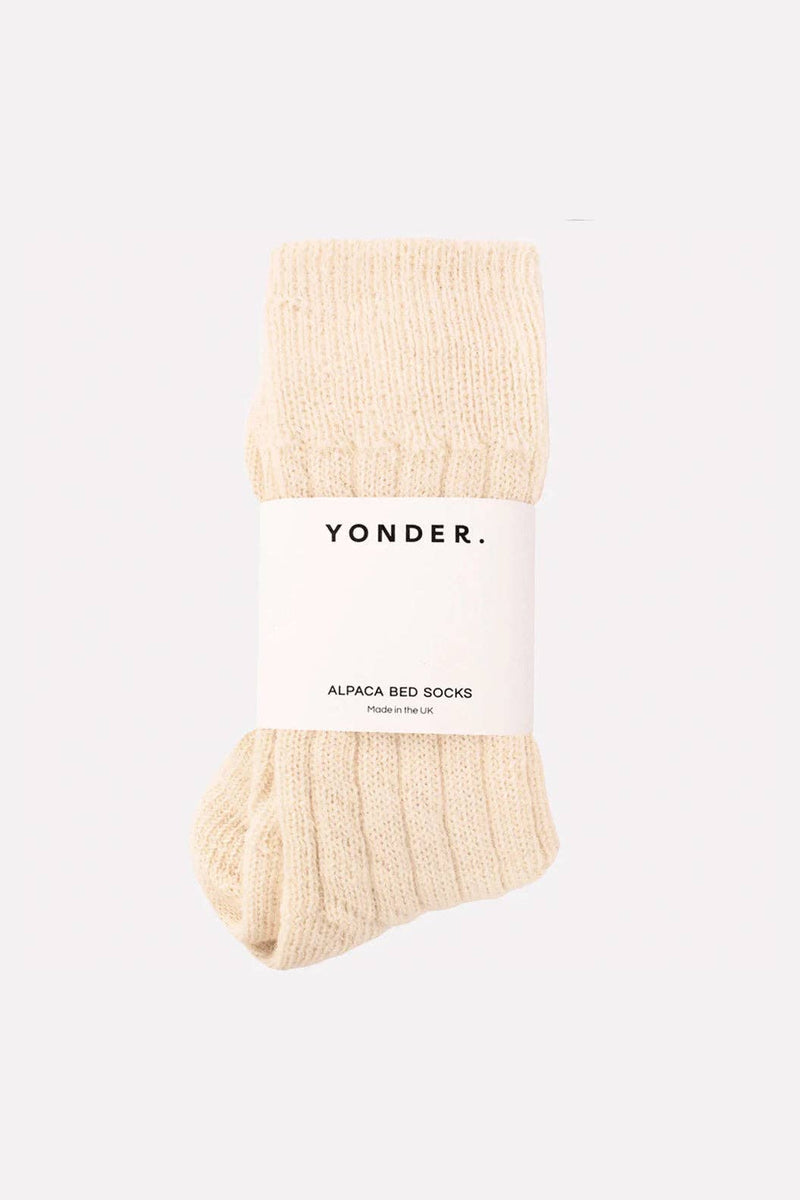 Alpaca Bed Socks | Cream: 8-11