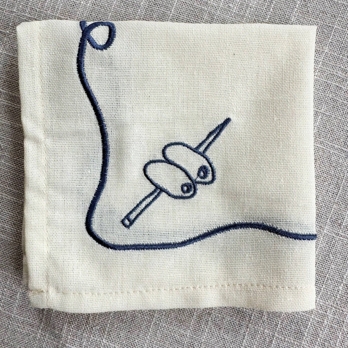 Apero Embroidered Cocktail Napkin Set