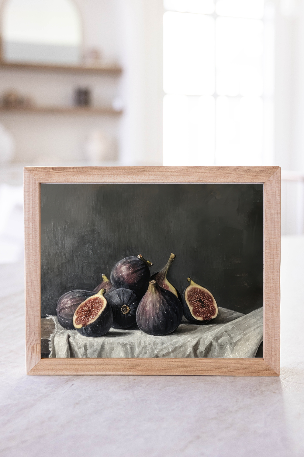 Seasonal Fig Pine Framed  Vintage Art