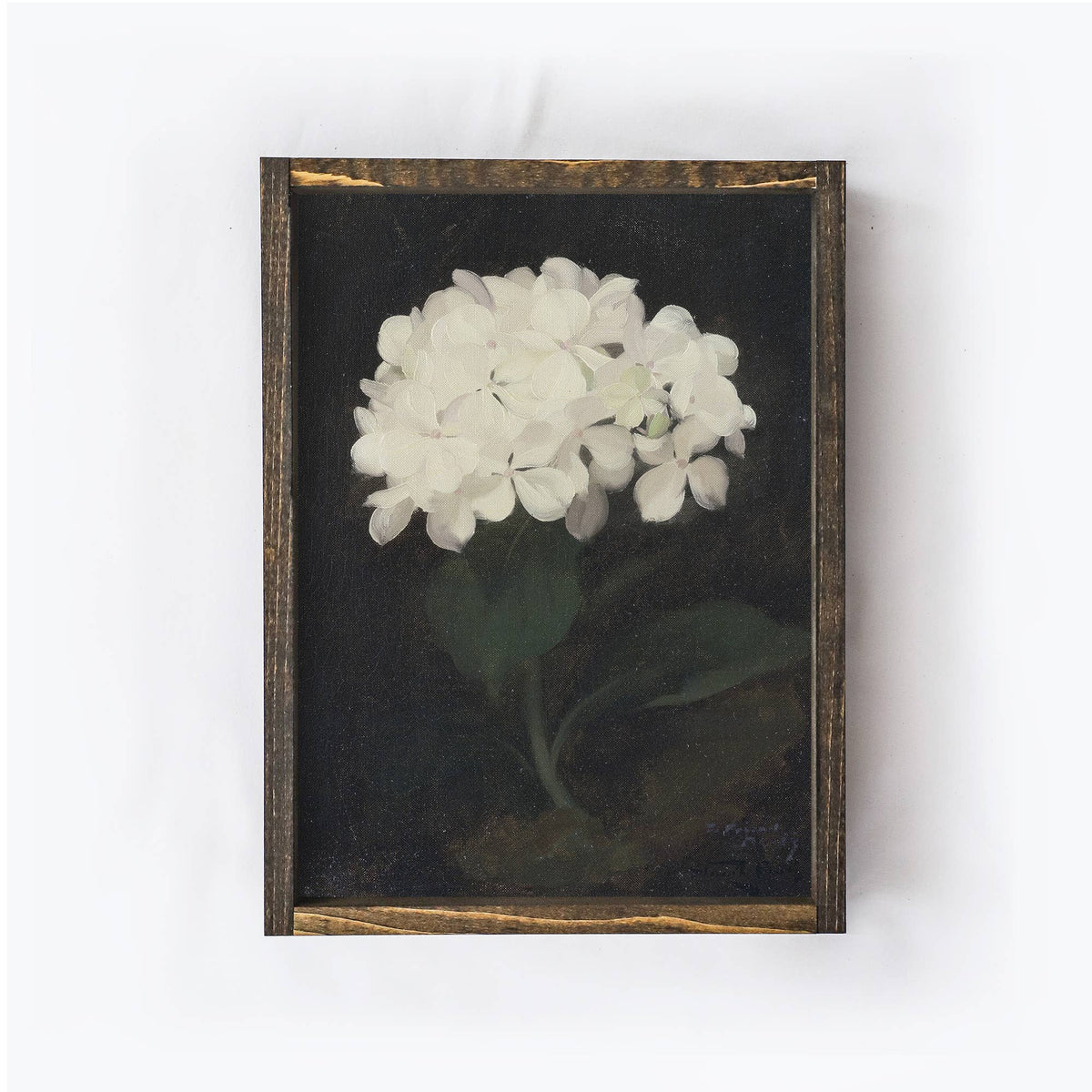 Dark Hydrangea Vintage Style Print