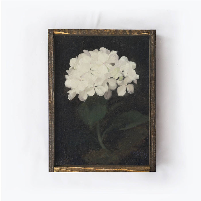 Dark Hydrangea Vintage Style Print