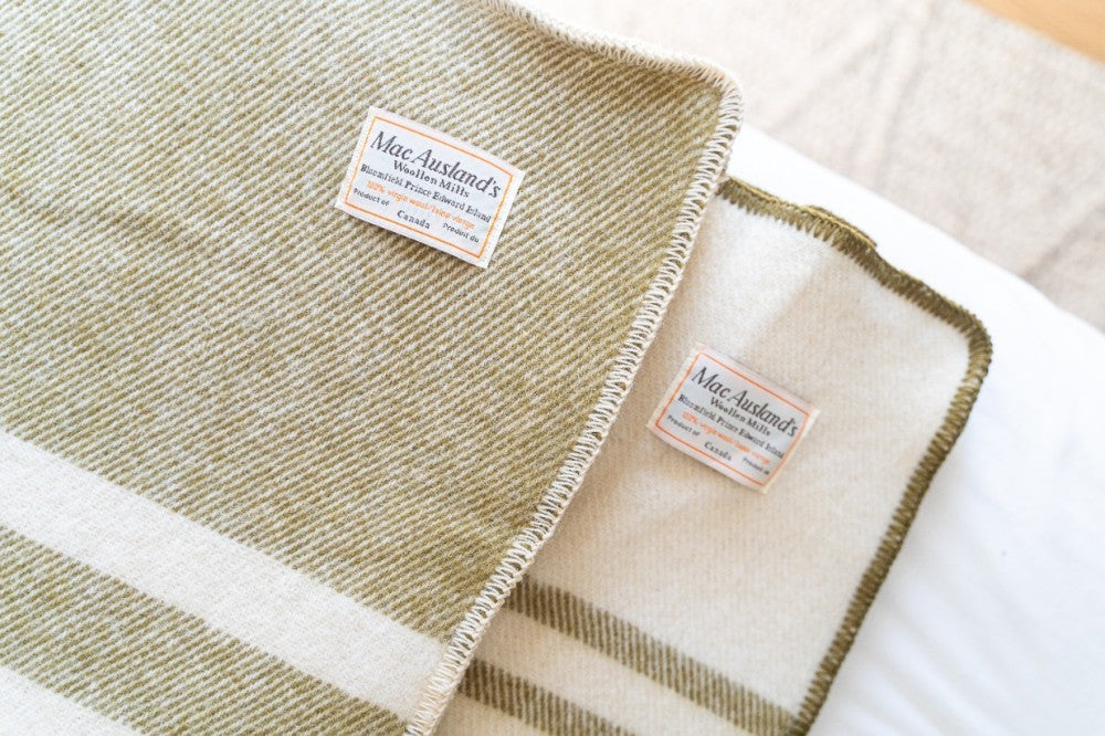 Olive Green w/Natural White Stripe