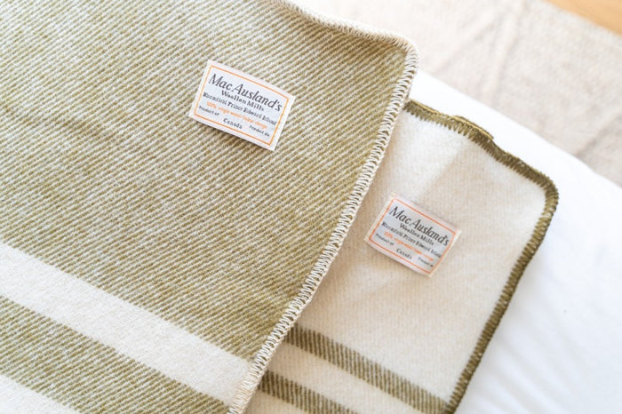 Olive Green w/Natural White Stripe