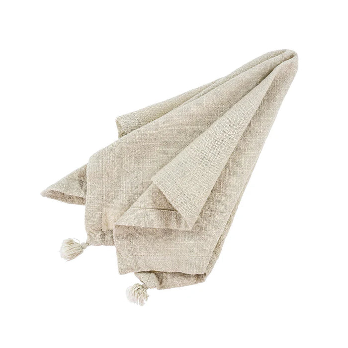 Tassel Edge Napkin - Oatmeal