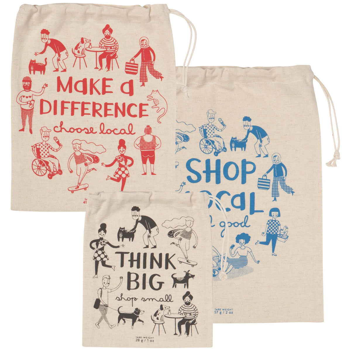 Shop Local Produce Bags - Set of 3