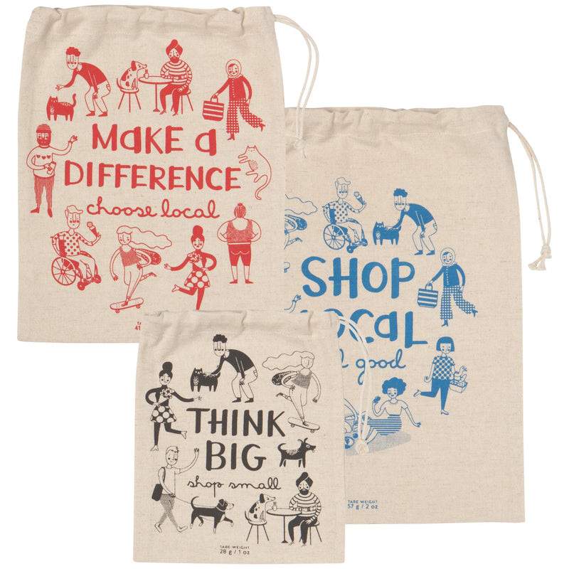 Shop Local Produce Bags - Set of 3